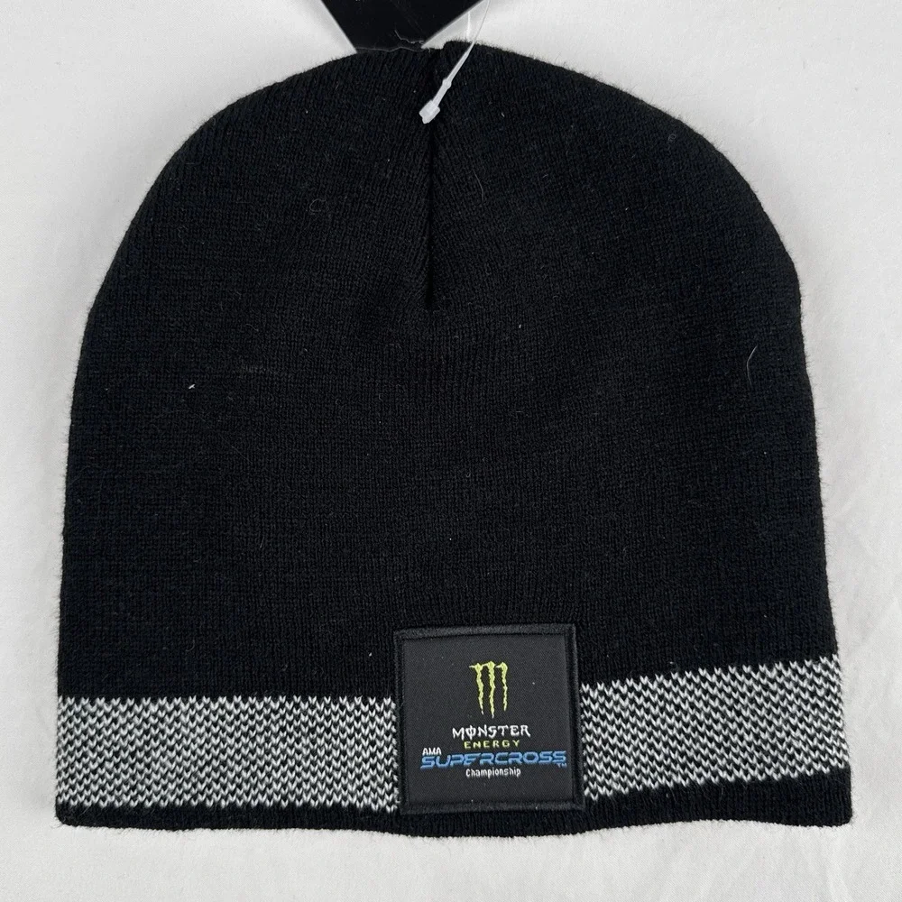 Monster Energy Supercross Beanie Hat Black SX Knit Cap NWT AMA Racing